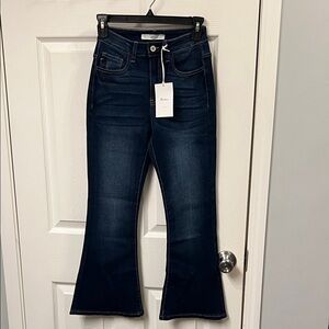 Women's Dark Blue Flared Jeans